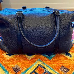 Coach Duffle Bag Leather Blue